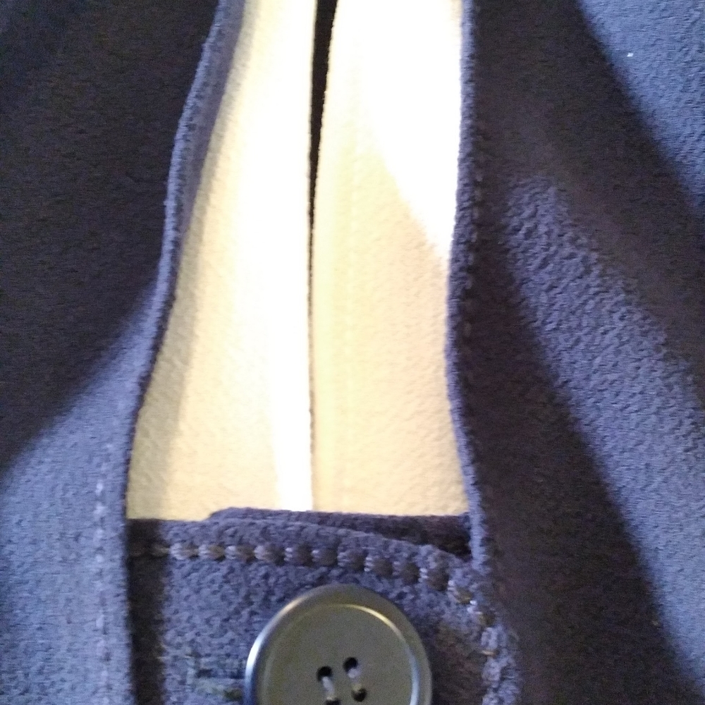 Valentino Authentic SpA coat, Navy Blue and White size 14 Retails for $3290.